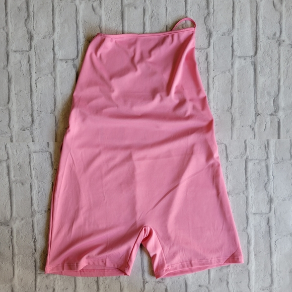 Bubble Gum pink tie up one piece romper size 3X - Picture 6 of 8